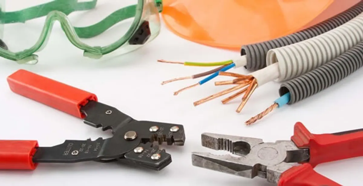 Electrical wiring repair with professional tools and safety equipment in Indian Rocks Beach, FL